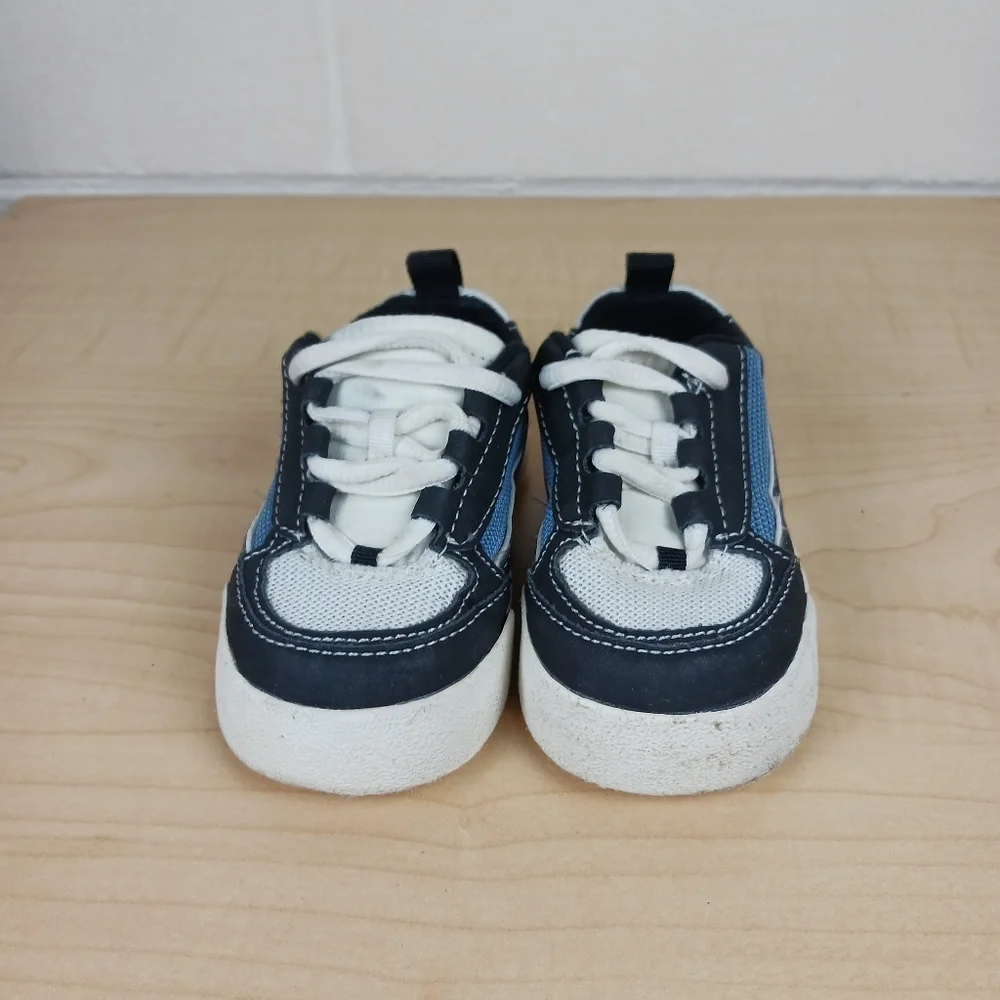 Zara Blue And Black Baby‎ Boy Sneakers Size 21 (5/5.5) Slip On Casual